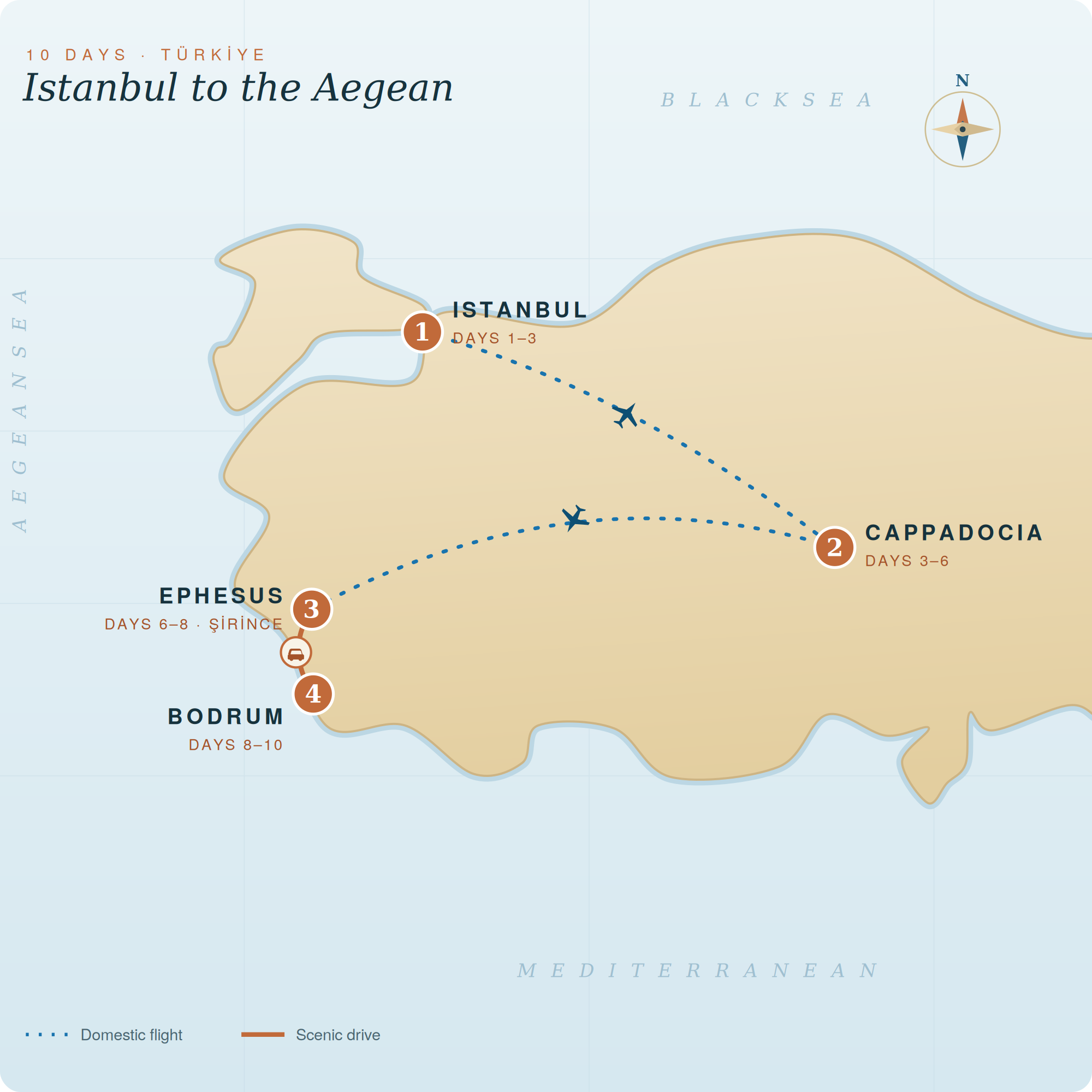 Tour route map