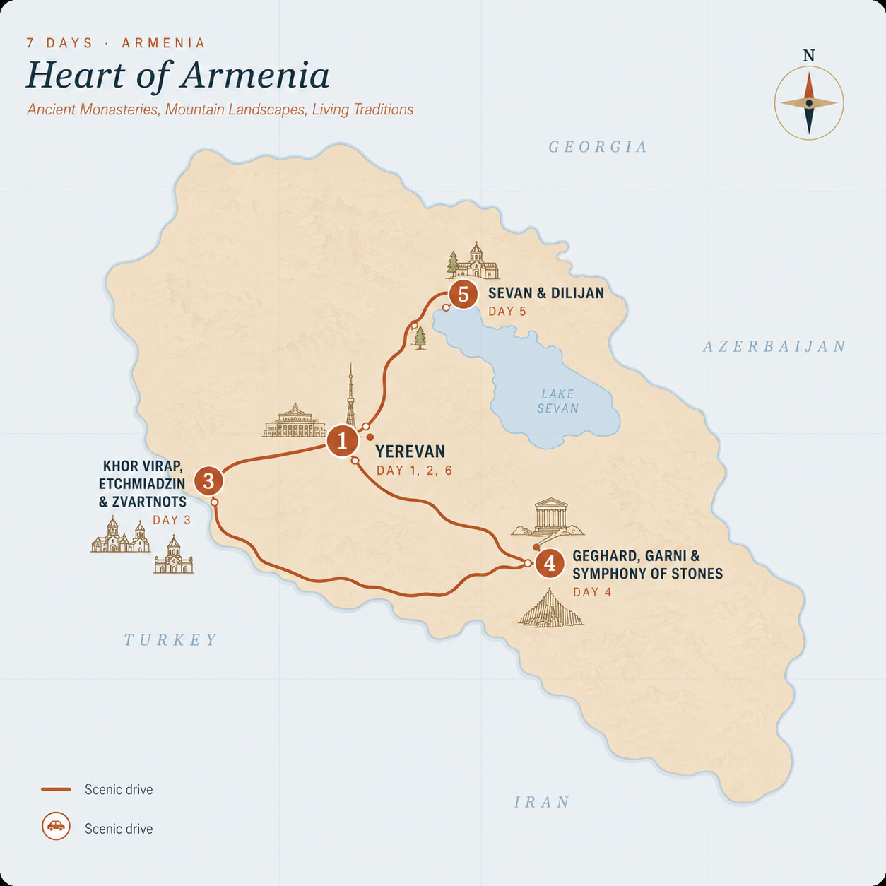 Tour route map